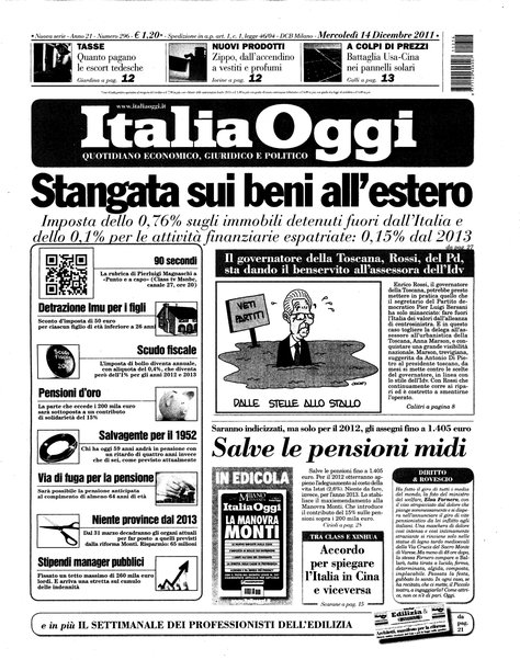 Italia oggi : quotidiano di economia finanza e politica